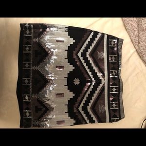 Express Sequin Mini Skirt